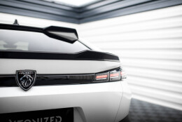 Unterer Heck Spoiler Aufsatz Abrisskante 3D passend für Peugeot 408 Mk1 schwarz Hochglanz