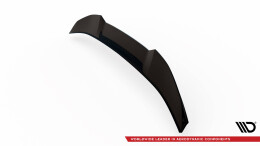 Unterer Heck Spoiler Aufsatz Abrisskante 3D passend für Peugeot 408 Mk1 schwarz Hochglanz