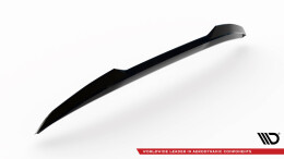 Unterer Heck Spoiler Aufsatz Abrisskante 3D passend für Peugeot 408 Mk1 schwarz Hochglanz