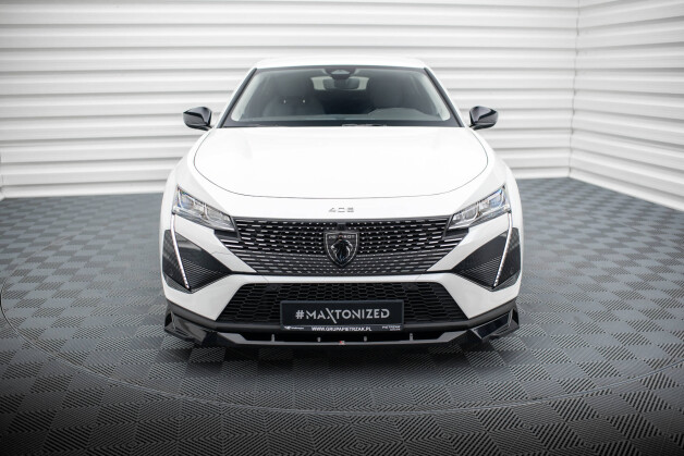 Cup Spoilerlippe Front Ansatz passend für Peugeot 408 Mk1 schwarz Hochglanz