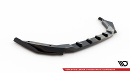 Cup Spoilerlippe Front Ansatz für Peugeot 408 Mk1 schwarz Hochglanz