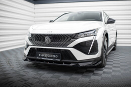 Cup Spoilerlippe Front Ansatz passend für Peugeot 408 Mk1 schwarz Hochglanz