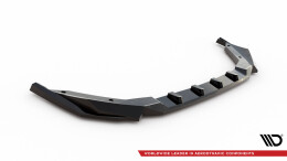 Cup Spoilerlippe Front Ansatz passend für Peugeot 408 Mk1 schwarz Hochglanz