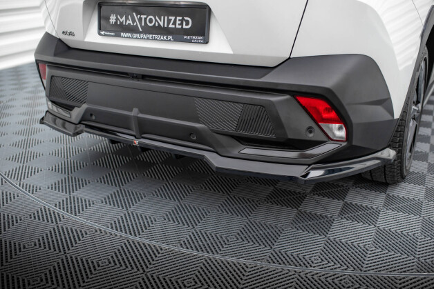 Mittlerer Cup Diffusor Heck Ansatz DTM Look passend für Peugeot 408 Mk1 schwarz Hochglanz