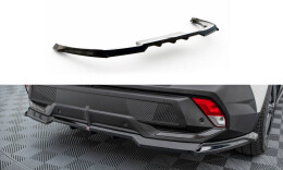 Mittlerer Cup Diffusor Heck Ansatz DTM Look passend für Peugeot 408 Mk1 schwarz Hochglanz