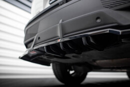 Mittlerer Cup Diffusor Heck Ansatz DTM Look passend für Peugeot 408 Mk1 schwarz Hochglanz