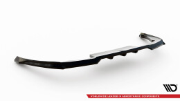 Mittlerer Cup Diffusor Heck Ansatz DTM Look passend für Peugeot 408 Mk1 schwarz Hochglanz