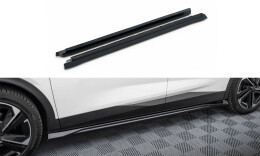 Seitenschweller Ansatz Cup Leisten passend für Peugeot 408 Mk1 schwarz Hochglanz