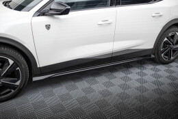 Seitenschweller Ansatz Cup Leisten passend für Peugeot 408 Mk1 schwarz Hochglanz