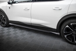 Seitenschweller Ansatz Cup Leisten passend für Peugeot 408 Mk1 schwarz Hochglanz