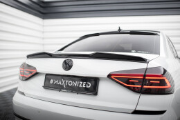 Heck Spoiler Aufsatz Abrisskante 3D passend für VW Passat GT B8 Facelift USA schwarz Hochglanz