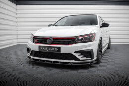 Cup Spoilerlippe Front Ansatz V.1 passend für VW Passat GT B8 Facelift USA schwarz Hochglanz