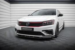 Cup Spoilerlippe Front Ansatz V.2 passend für VW Passat GT B8 Facelift USA schwarz Hochglanz