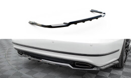 Mittlerer Cup Diffusor Heck Ansatz DTM Look passend für VW Passat GT B8 Facelift USA schwarz Hochglanz