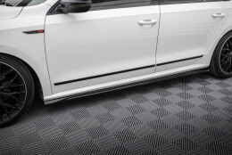 Seitenschweller Ansatz Cup Leisten passend für VW Passat GT B8 Facelift USA schwarz Hochglanz