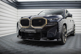 Cup Spoilerlippe Front Ansatz V.2 passend für BMW XM G09 schwarz Hochglanz