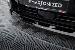 Cup Spoilerlippe Front Ansatz V.2 passend für BMW XM G09 schwarz Hochglanz