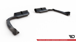Mittlerer Cup Diffusor Heck Ansatz DTM Look passend für BMW XM G09 schwarz Hochglanz
