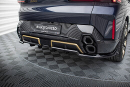 Mittlerer Cup Diffusor Heck Ansatz DTM Look passend für BMW XM G09 schwarz Hochglanz