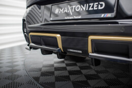 Mittlerer Cup Diffusor Heck Ansatz DTM Look passend für BMW XM G09 schwarz Hochglanz
