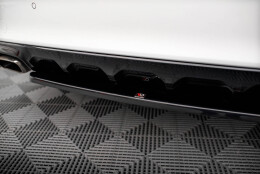 Mittlerer Cup Diffusor Heck Ansatz passend für Kia Ceed GT Mk3 schwarz Hochglanz