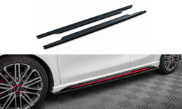 Seitenschweller Ansatz Cup Leisten passend für Kia Ceed GT Mk3 schwarz Hochglanz
