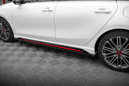 Seitenschweller Ansatz Cup Leisten passend für Kia Ceed GT Mk3 schwarz Hochglanz