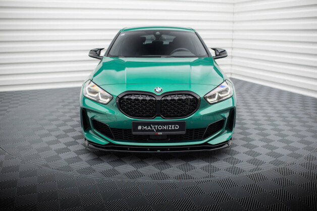 Cup Spoilerlippe Front Ansatz V.9 passend für BMW M135i F40 schwarz Hochglanz