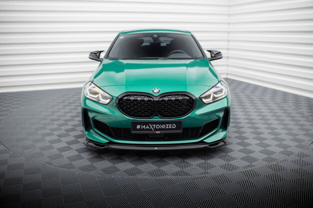 Cup Spoilerlippe Front Ansatz V.1 passend für0 BMW M135i F40 schwarz Hochglanz