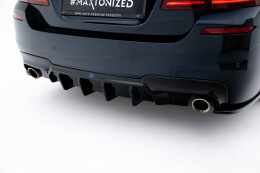 Heck Ansatz Diffusor V.2 passend für BMW 5er M-Paket F10 / F11 (Einzelauspuff li. re.) schwarz Hochglanz