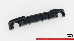 Heck Ansatz Diffusor V.2 passend für BMW 5er M-Paket F10 / F11 (Einzelauspuff li. re.) schwarz Hochglanz