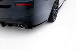 Heck Ansatz Flaps Diffusor V.3 passend für BMW 5er M-Paket F10 / F11 schwarz Hochglanz