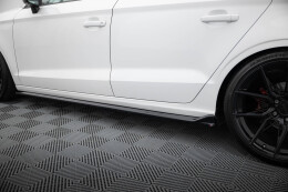 Seitenschweller Ansatz Cup Leisten passend für Audi A3 Limousine 8V schwarz Hochglanz