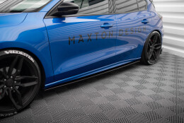 Seitenschweller Ansatz Cup Leisten V.2 passend für Ford Focus ST / ST-Line Mk4 schwarz Hochglanz