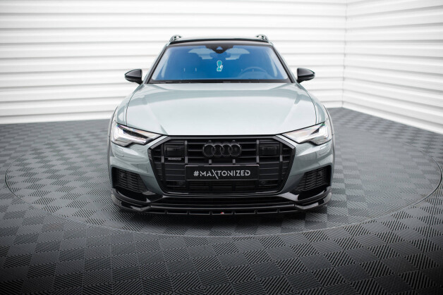 Cup Spoilerlippe Front Ansatz passend für Audi A6 Allroad C8 schwarz Hochglanz