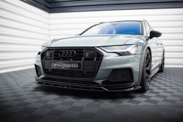 Cup Spoilerlippe Front Ansatz passend für Audi A6 Allroad C8 schwarz Hochglanz