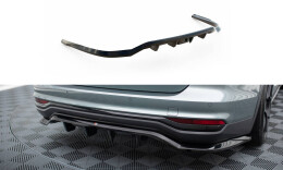 Mittlerer Cup Diffusor Heck Ansatz DTM Look passend für Audi A6 Allroad C8 schwarz Hochglanz