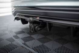 Mittlerer Cup Diffusor Heck Ansatz DTM Look passend für Audi A6 Allroad C8 schwarz Hochglanz