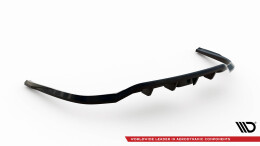 Mittlerer Cup Diffusor Heck Ansatz DTM Look passend für Audi A6 Allroad C8 schwarz Hochglanz