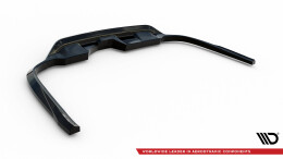 Mittlerer Cup Diffusor Heck Ansatz DTM Look passend für Audi A6 Allroad C8 schwarz Hochglanz