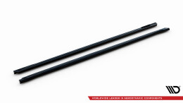 Seitenschweller Ansatz Cup Leisten für Audi A6 Allroad C8 schwarz Hochglanz