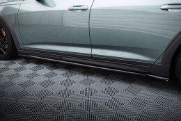 Seitenschweller Ansatz Cup Leisten passend für Audi A6 Allroad C8 schwarz Hochglanz