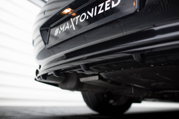 Mittlerer Cup Diffusor Heck Ansatz DTM Look passend für BMW 6er Coupe / Cabrio E63 / E64 schwarz Hochglanz