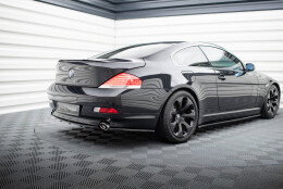 Mittlerer Cup Diffusor Heck Ansatz DTM Look passend für BMW 6er Coupe / Cabrio E63 / E64 schwarz Hochglanz
