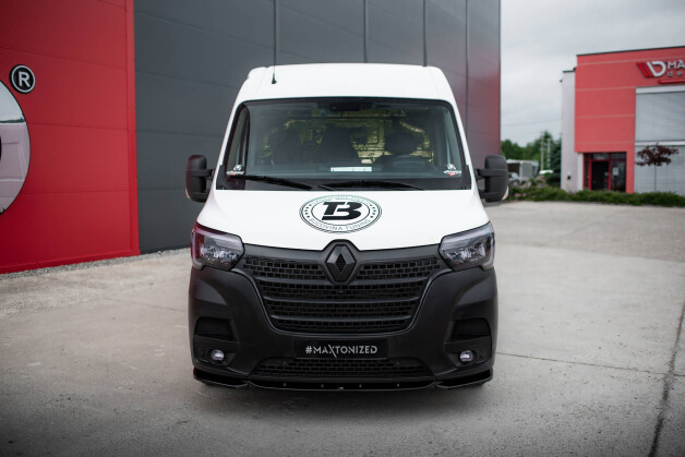 Cup Spoilerlippe Front Ansatz passend für Renault Master Mk3 Facelift schwarz Hochglanz