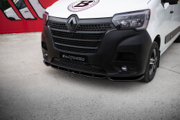Cup Spoilerlippe Front Ansatz passend für Renault Master Mk3 Facelift schwarz Hochglanz