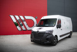 Cup Spoilerlippe Front Ansatz passend für Renault Master Mk3 Facelift schwarz Hochglanz