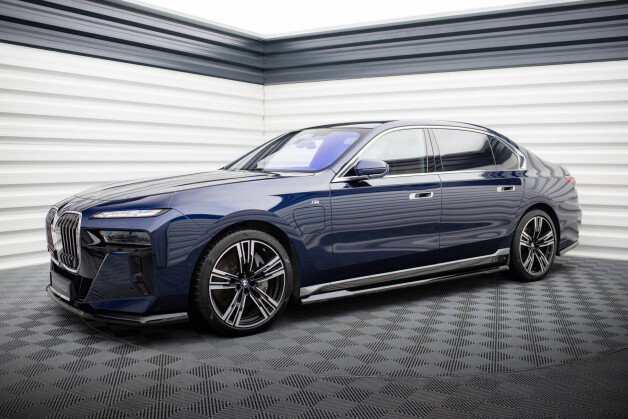 Seitenschweller Ansatz Cup Leisten passend für BMW 7 M-Paket G70 schwarz Hochglanz