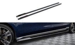 Seitenschweller Ansatz Cup Leisten für BMW 750e M-Paket G70 schwarz Hochglanz