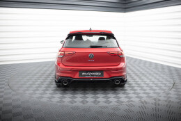 Heck Ansatz Diffusor + Endrohre schwarz passend für VW Golf GTE / R-Line Mk8 / Mk8 FL schwarz Hochglanz